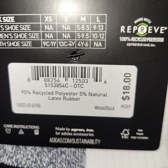 adidas Aeroknit Soccer Over The Calf Socks Men's White/Black New with Tags - Picture 8 of 10